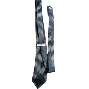 Burberry Gray Striped Silk Tie